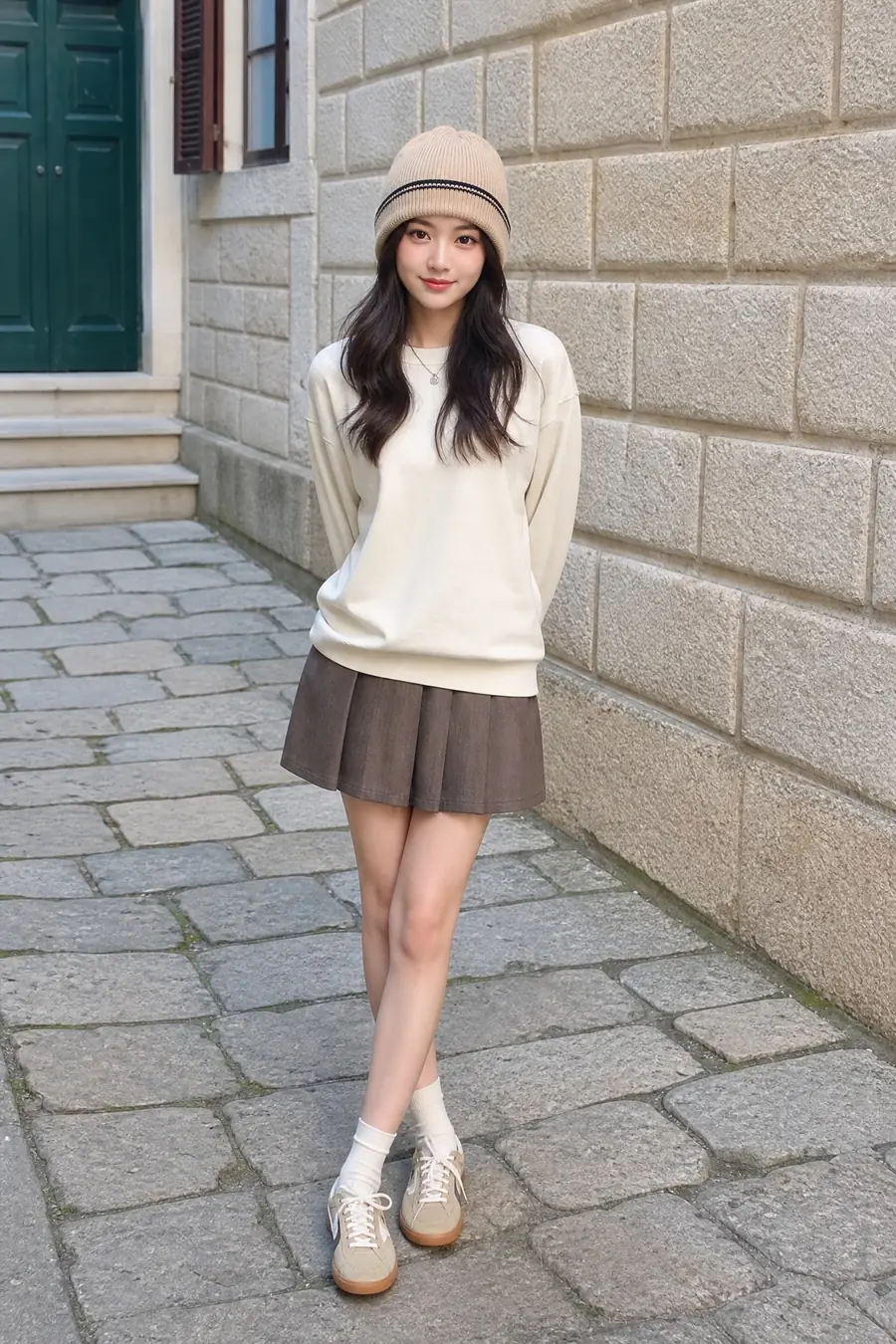 Cashmere knitwear — premium winter hat and sweater for B2B wholesale