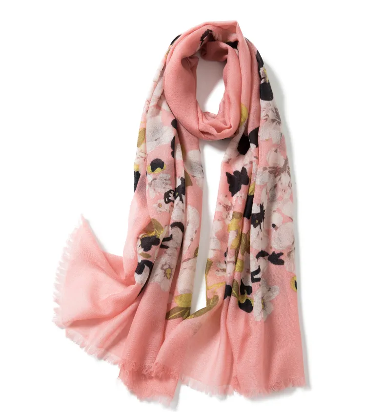 Custom Digital Print Wool Scarf view 2