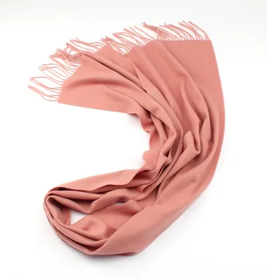Solid Colour Pink Wool Scarf