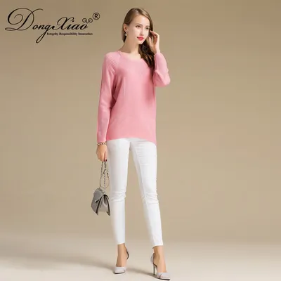 New Crochet Knitting Lady Wool Cashmere Mixed Pullover Sweater