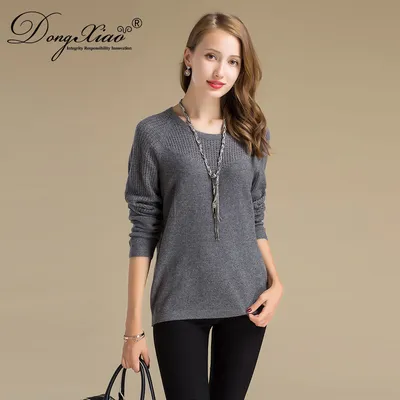 Round Neck Wool Cashmere Sweater Hollow out Design