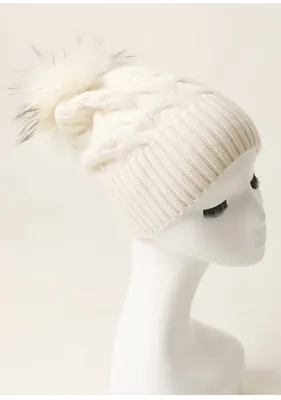 Fashion Women s Cashmere Cable Knit Beanie