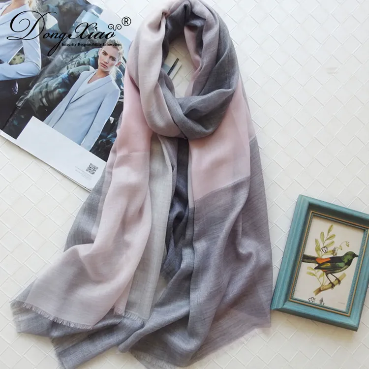 Wholesale Color-Block Cashmere Scarf · 100% Cashmere · Multiple Colors — Cashmere Scarves & Wraps, 100% Cashmere