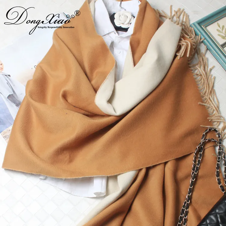 Double-Faced Cashmere Scarf · 100% Cashmere · Multiple Colors, 14–15.5µm — detail view 9