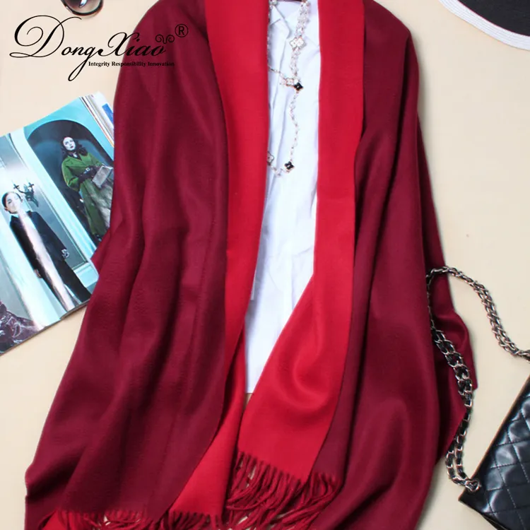 Double-Faced Cashmere Scarf · 100% Cashmere · Multiple Colors, 14–15.5µm — detail view 10