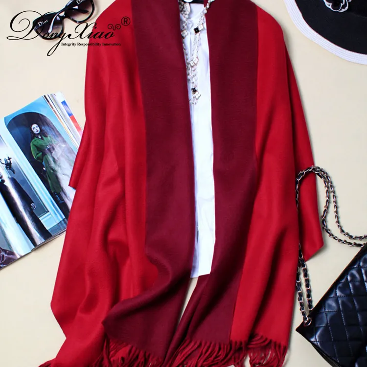 Double-Faced Cashmere Scarf · 100% Cashmere · Multiple Colors, 14–15.5µm — detail view 13