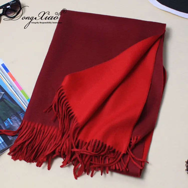 Double-Faced Cashmere Scarf · 100% Cashmere · Multiple Colors, 14–15.5µm — detail view 16
