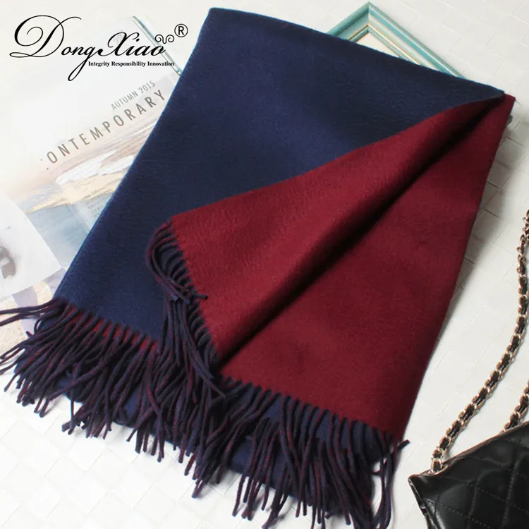 Double-Faced Cashmere Scarf · 100% Cashmere · Multiple Colors, 14–15.5µm — detail view 17