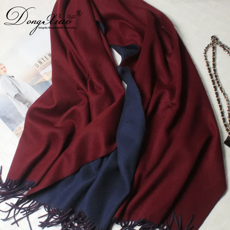 Double-Faced Cashmere Scarf · 100% Cashmere · Multiple Colors, 14–15.5µm — detail view 19