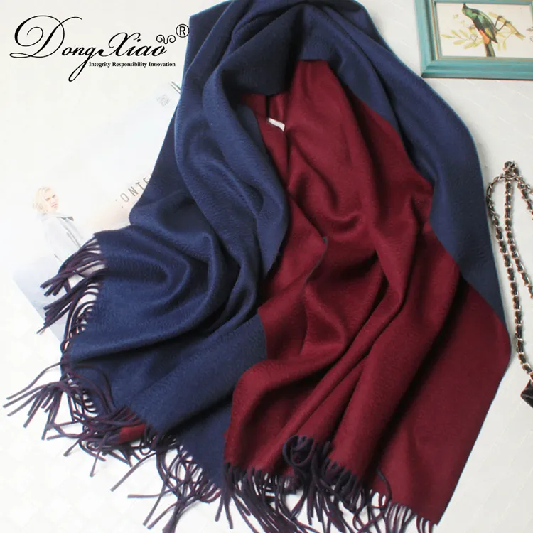 Double-Faced Cashmere Scarf · 100% Cashmere · Multiple Colors, 14–15.5µm — detail view 20