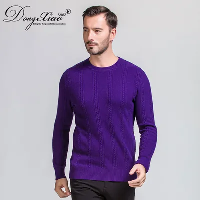 Slim Fit Wool Cashmere Warm Round Neck Sweater