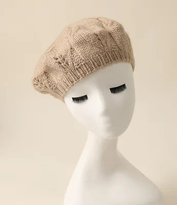 Fashion Ladies Chrochet Knit Cashmere Beret Hat