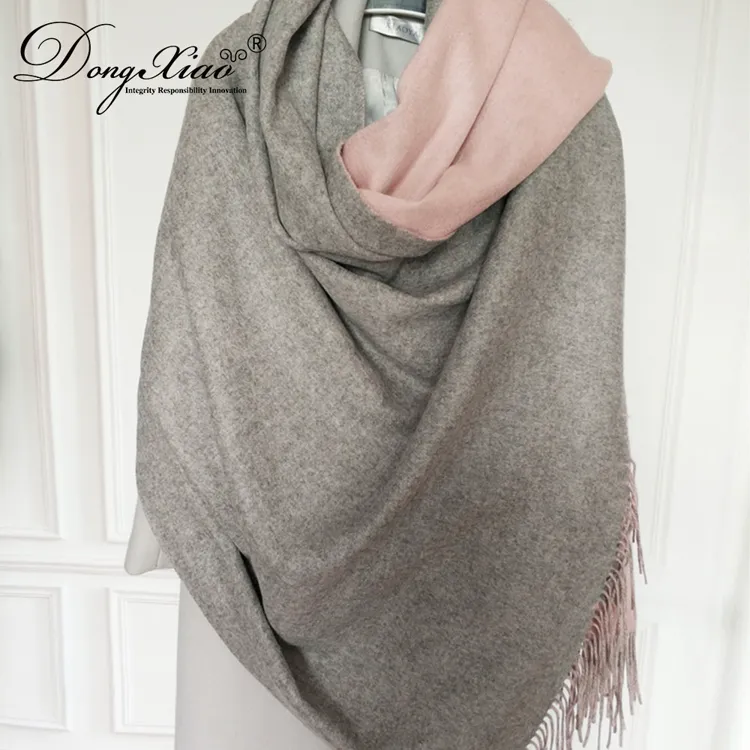 Double-Faced Cashmere Scarf · 100% Cashmere · Multiple Colors, 14–15.5µm — detail view 4