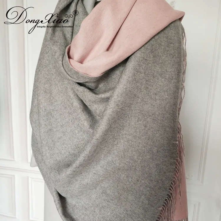 Double-Faced Cashmere Scarf · 100% Cashmere · Multiple Colors, 14–15.5µm — detail view 5