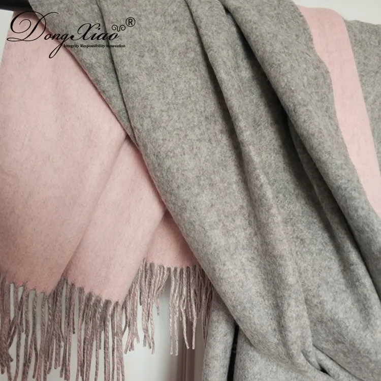 Double-Faced Cashmere Scarf · 100% Cashmere · Multiple Colors, 14–15.5µm — detail view 10