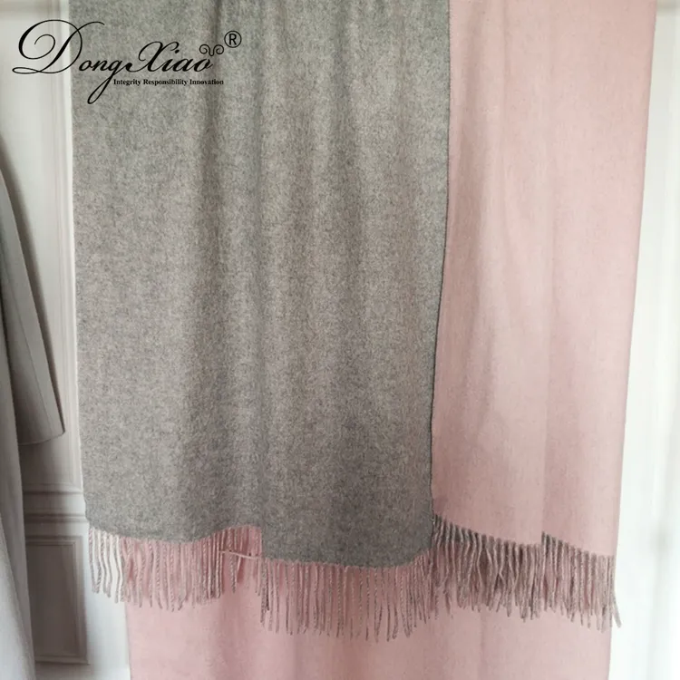 Double-Faced Cashmere Scarf · 100% Cashmere · Multiple Colors, 14–15.5µm — detail view 13