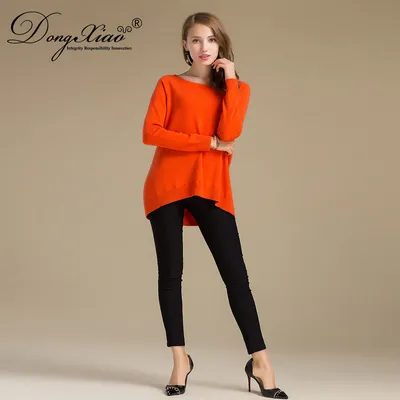 New Wool Cashmere Top Long Sleeve Women Pullover Sweater