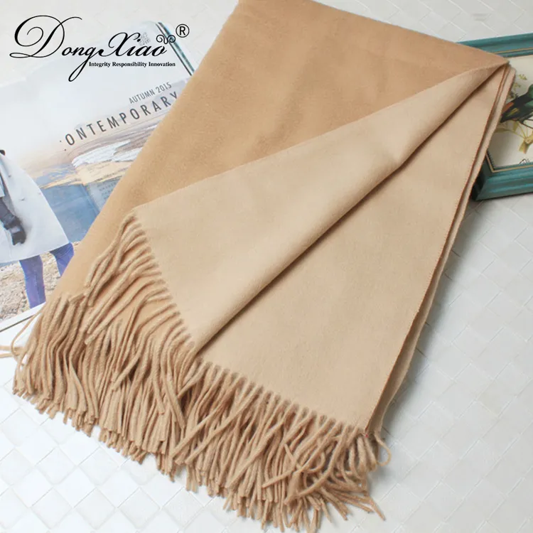 Double-Faced Cashmere Scarf · 100% Cashmere · Multiple Colors, 14–15.5µm — detail view 14