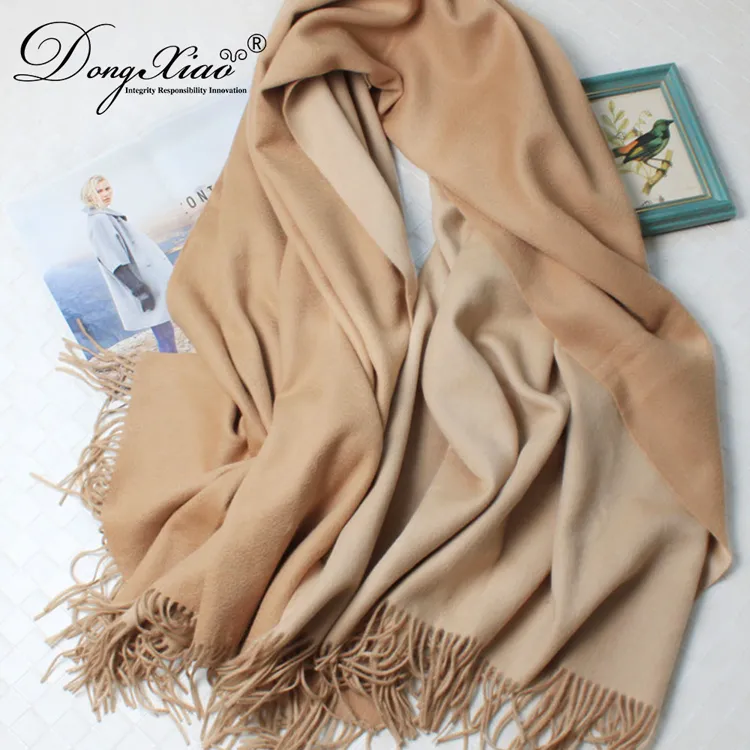 Double-Faced Cashmere Scarf · 100% Cashmere · Multiple Colors, 14–15.5µm — detail view 16