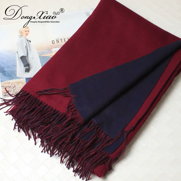 Double-Faced Cashmere Scarf · 100% Cashmere · Multiple Colors, 14–15.5µm — detail view 31