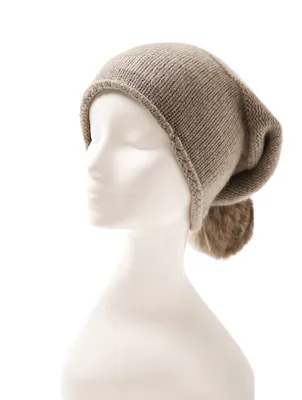 Amazon Hot Sale Warm Soft Ladies Cashmere Knitted Beanie