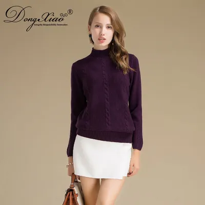 Roll Neck Thick Winter Womens s Wool Cashmere Pullover Sweater
