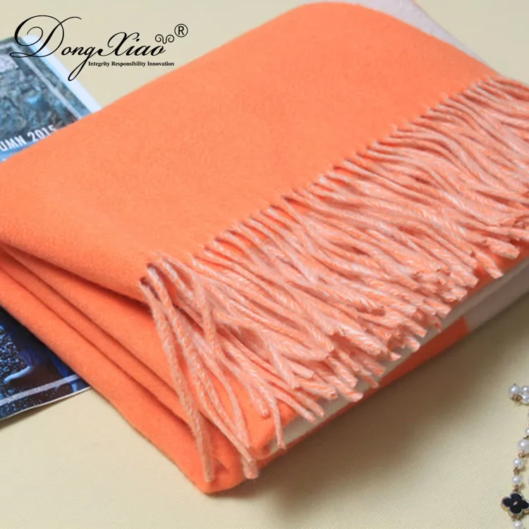 Color-Block Cashmere Scarf · 100% Cashmere · Multiple Colors, 14–15.5µm — detail view 9