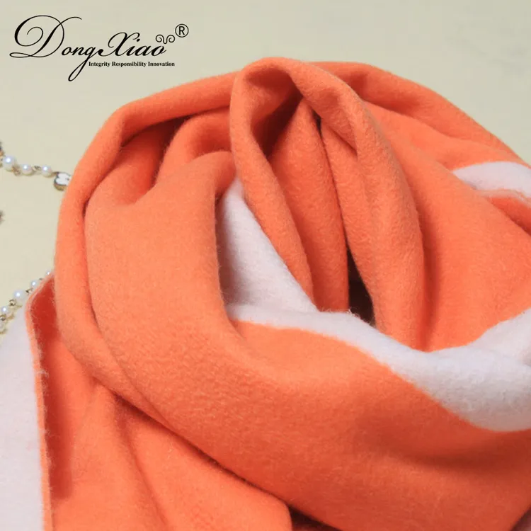 Color-Block Cashmere Scarf · 100% Cashmere · Multiple Colors, 14–15.5µm — detail view 11