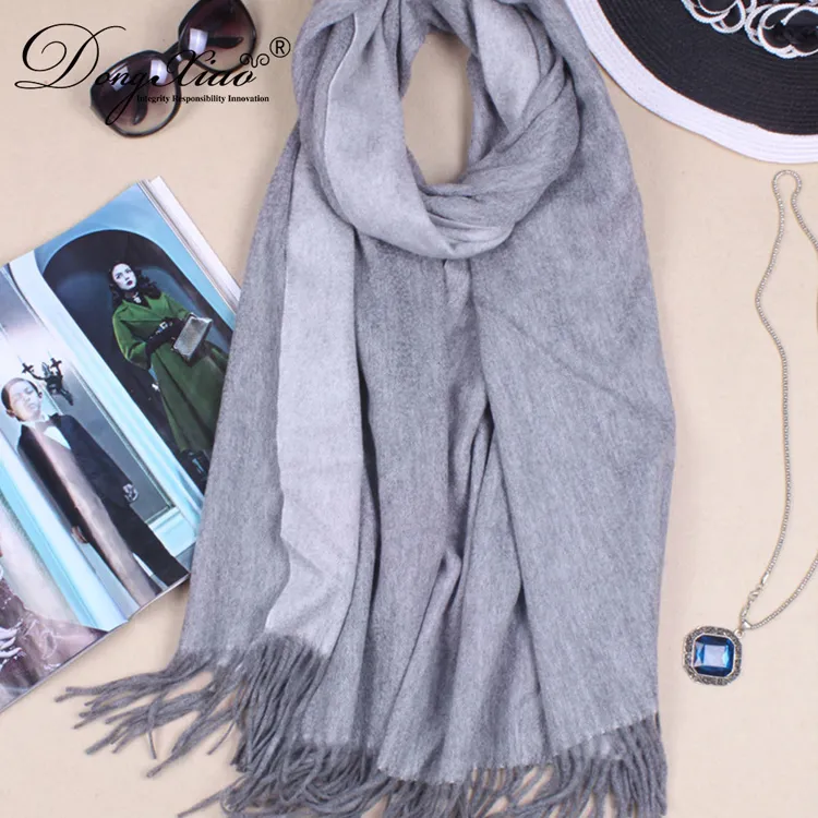 Double-Faced Cashmere Scarf · 100% Cashmere · Multiple Colors, 14–15.5µm — detail view 5