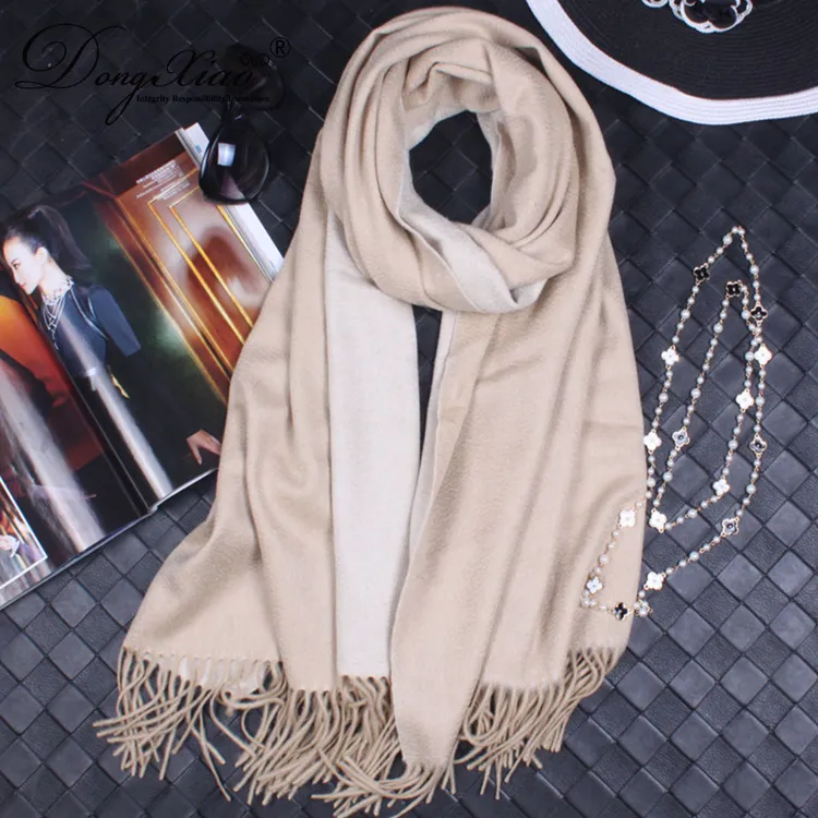 Double-Faced Cashmere Scarf · 100% Cashmere · Multiple Colors, 14–15.5µm — detail view 6