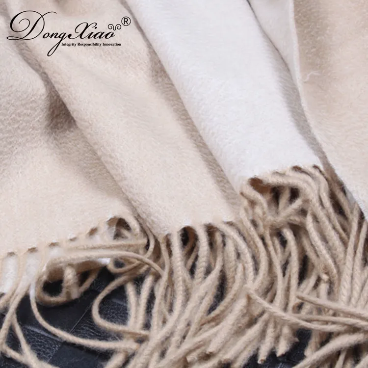 Double-Faced Cashmere Scarf · 100% Cashmere · Multiple Colors, 14–15.5µm — detail view 8