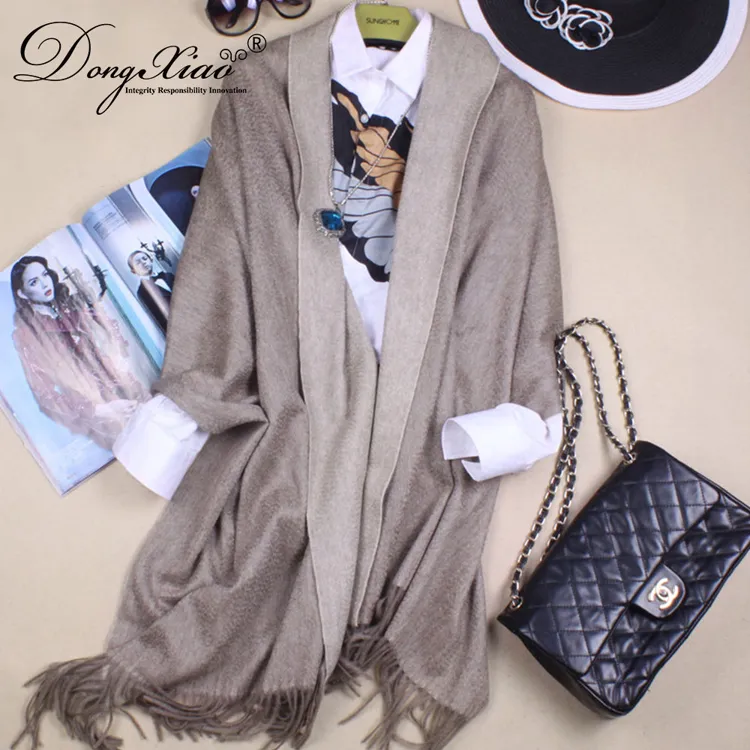 Double-Faced Cashmere Scarf · 100% Cashmere · Multiple Colors, 14–15.5µm — detail view 10