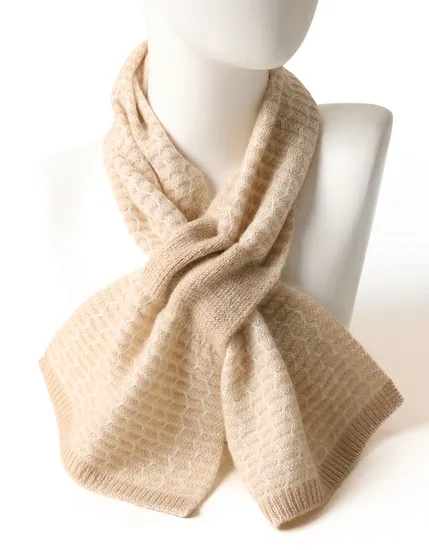 Computerized Knitted Small Size 100 Cashmere Scarf