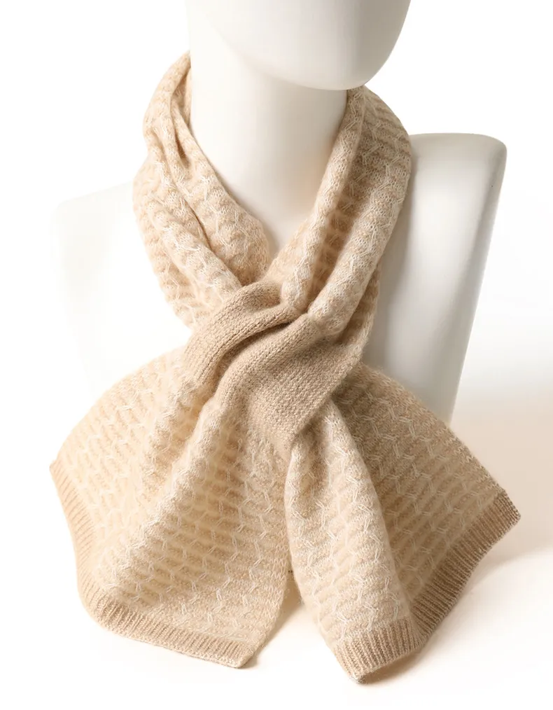 Computerized Knitted Small Size 100 Cashmere Scarf view 2