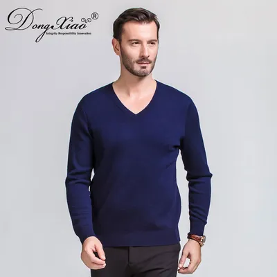Worsted 16gg Long Sleeve Inner Wear Cashmere Sweater for Men
