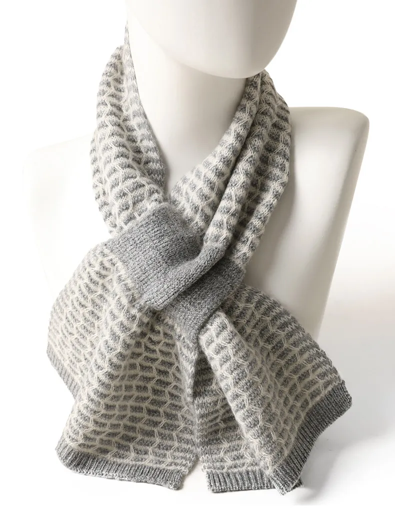 Wholesale Winter Warm Knitted Cashmere Scarf for Men view 2