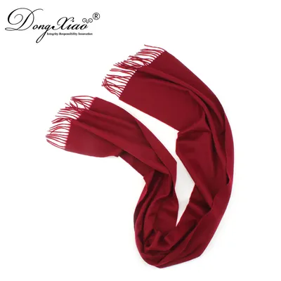 Solid Color Woven Palin 100 Cashmere Scarf for Women