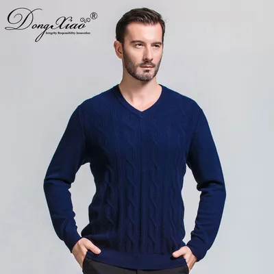 2020 New Fashion Design Wool Cashmere Men V Neck Sweater