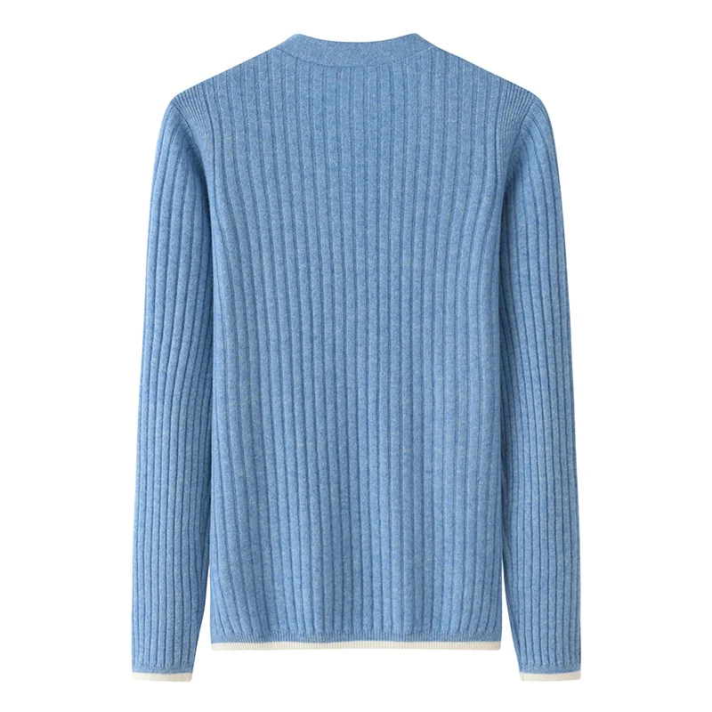 100% Cashmere, Cashmere button-front cardigan — Grey, 14–15.5µm, Cashmere Garment / Women — detail view 2