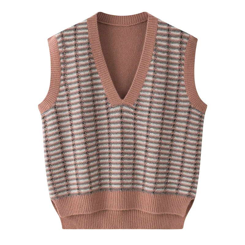 Cashmere sleeveless vest — Black