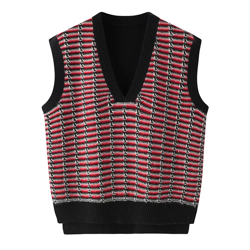 100% Cashmere, Cashmere sleeveless vest — Black, 14–15.5µm, Cashmere Garment / Women — detail view 3