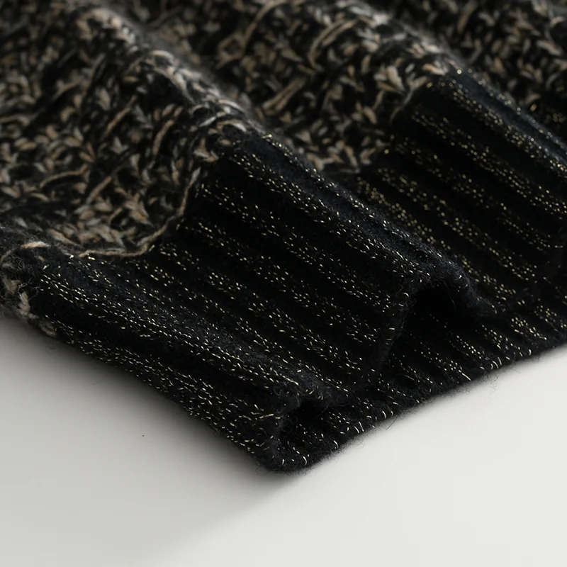 100% Cashmere, Cashmere sleeveless vest — Black, 14–15.5µm, Cashmere Garment / Women — detail view 3