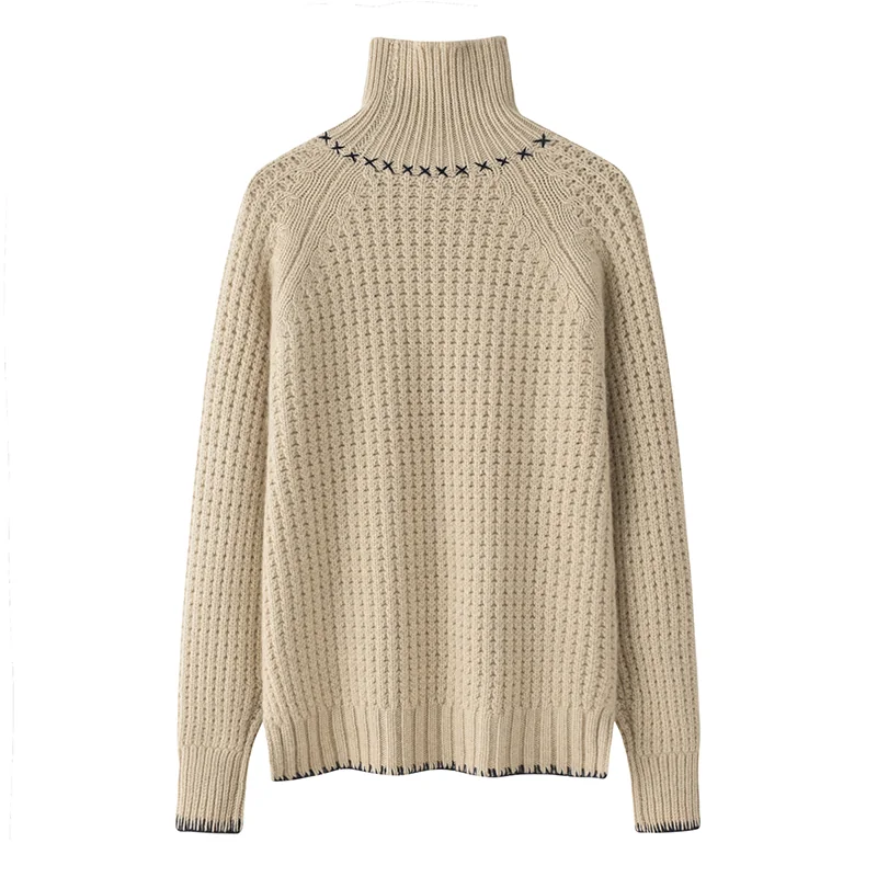 Cashmere crew-neck sweater — Camel