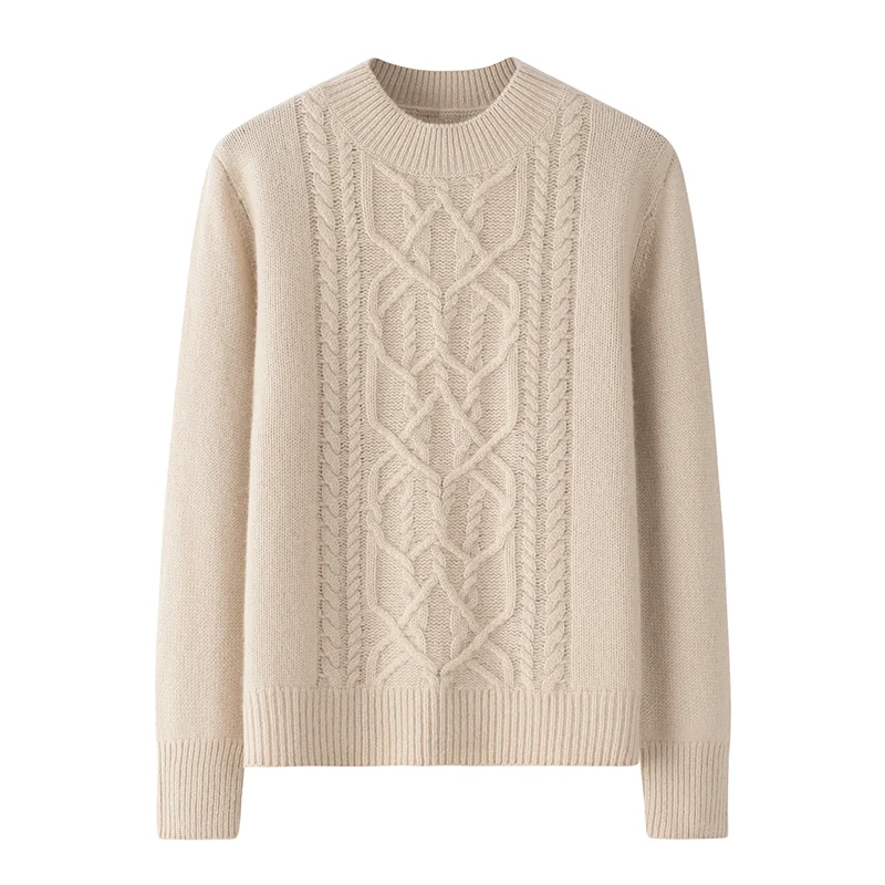 Cashmere crew-neck sweater — Green Cable