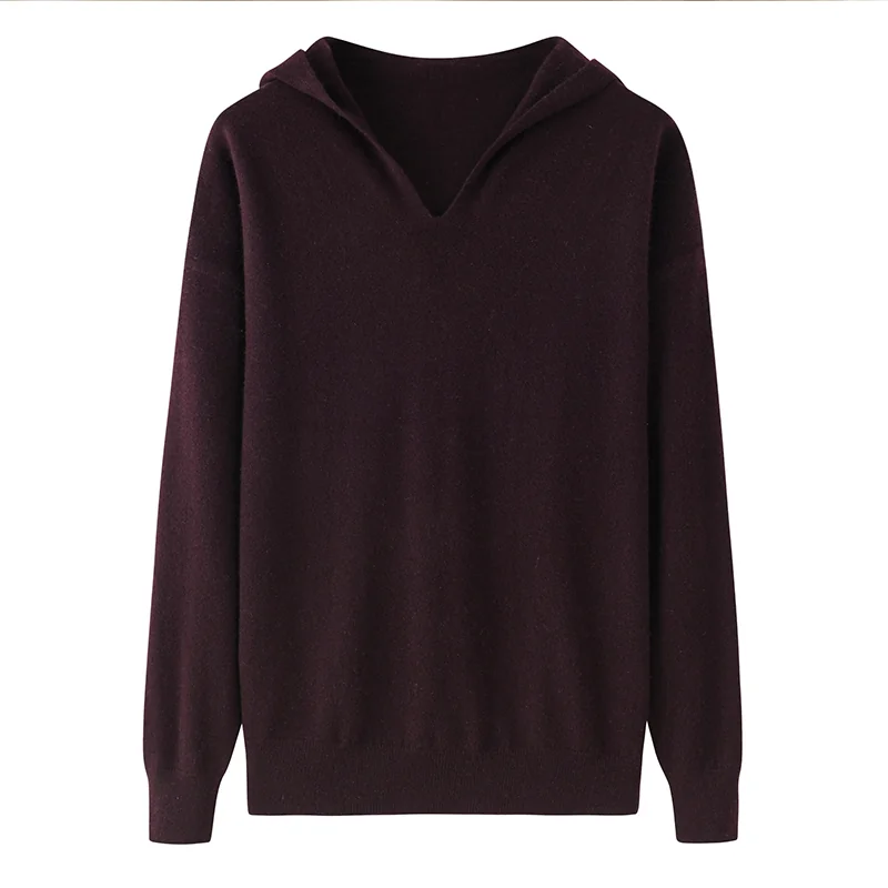 100% Cashmere, Cashmere V-neck sweater — Camel, 14–15.5µm, Cashmere Garment / Women — detail view 4