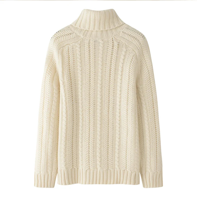 100% Cashmere, Cashmere crew-neck sweater — Green, 14–15.5µm, Cashmere Garment / Women — detail view 2