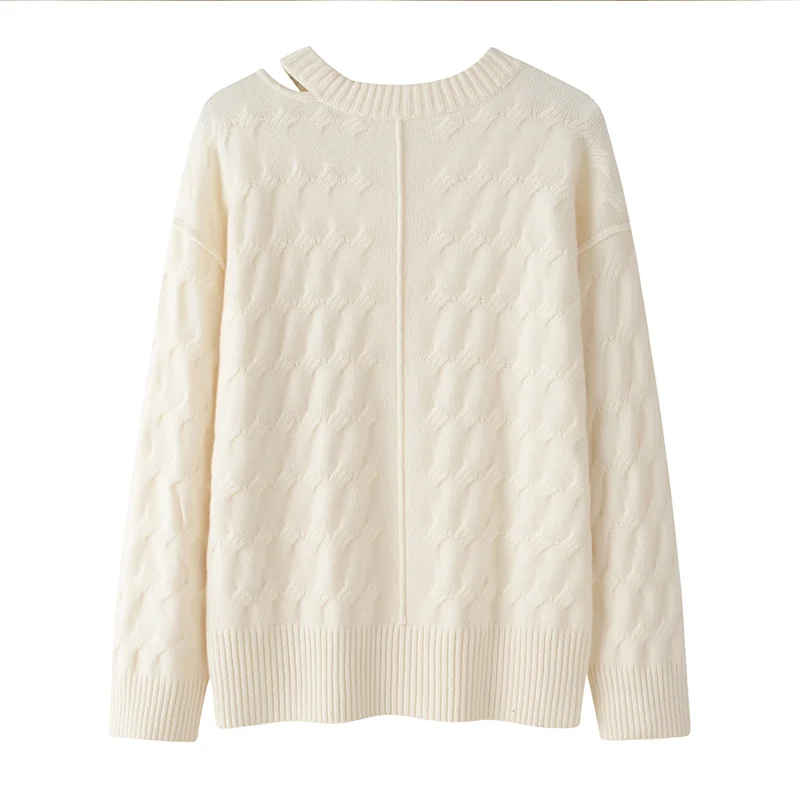 Cashmere V-neck sweater — Cable
