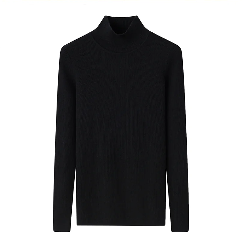 100% Cashmere, Cashmere crew-neck sweater — Black, 14–15.5µm, Cashmere Garment / Women — detail view 3