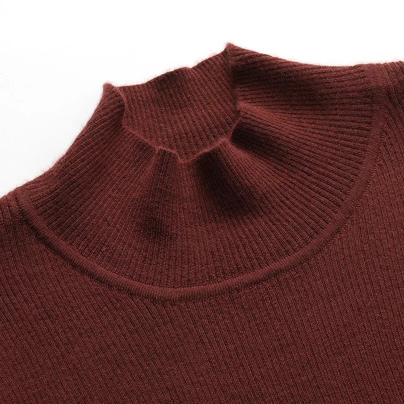 100% Cashmere, Cashmere crew-neck sweater — Black, 14–15.5µm, Cashmere Garment / Women — detail view 6