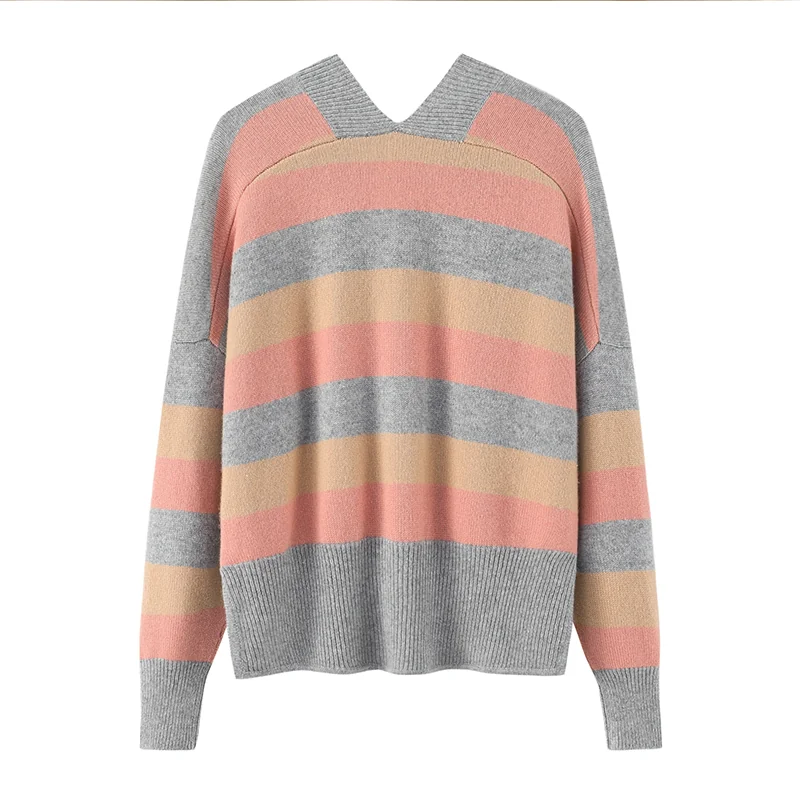 100% Cashmere, Cashmere button-front cardigan — Grey Colour-block, 14–15.5µm, Cashmere Garment / Women — detail view 2